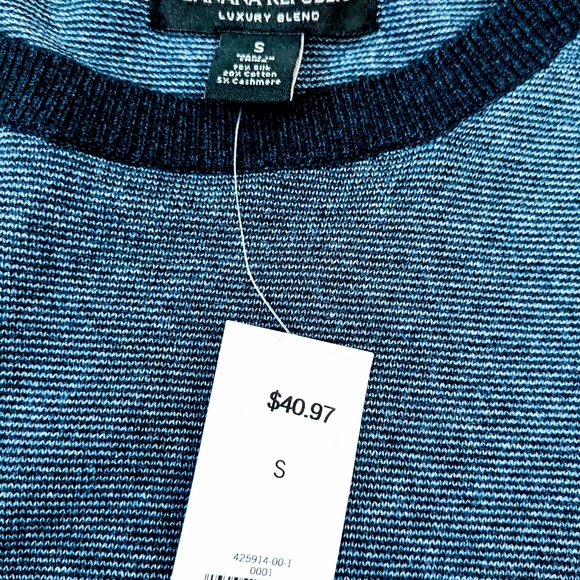 Banana Republic Men's Small Blue Sweater NWT - Picture 3 of 4